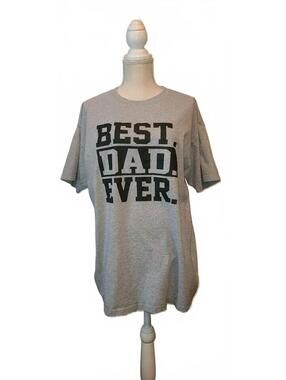 Gray Best Dad Ever Graphic T-Shirt